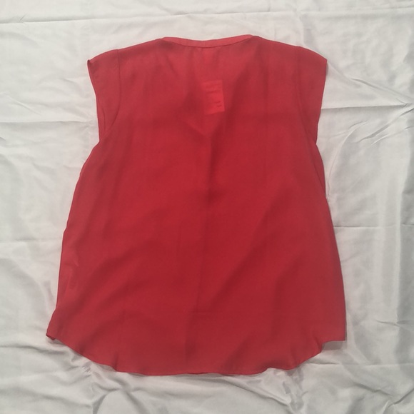 NWT Joe Fresh Cap Sleeve Button front Blouse Size Large—Hot pink - Picture 6 of 9